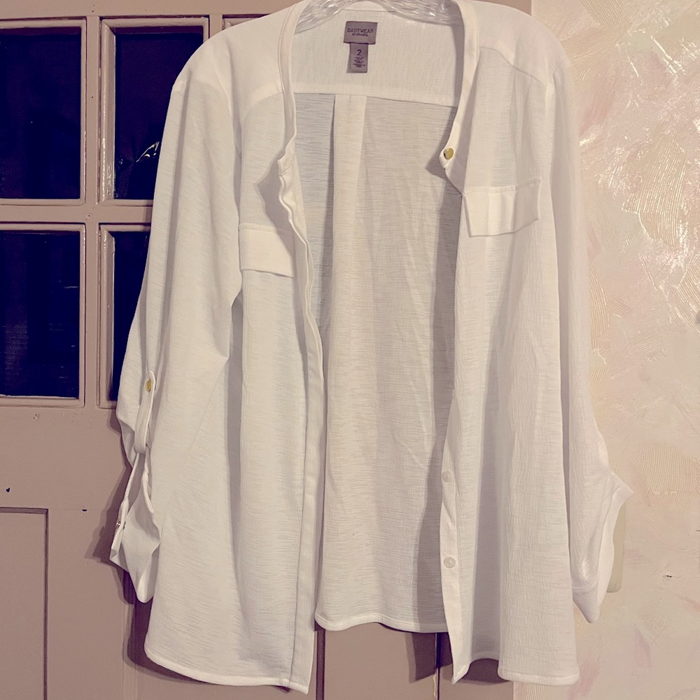 Easy wear size 2 white blouse